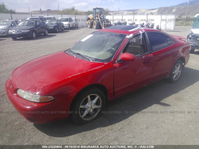 1G3NF52E5XC357435 - 1999 OLDSMOBILE ALERO GLS RED photo 2