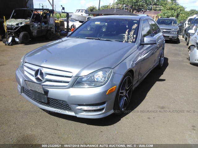 WDDGF4HB1DA808700 - 2013 MERCEDES-BENZ C 250 Light Blue photo 2