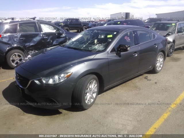 JM1GJ1U66F1178465 - 2015 MAZDA 6 SPORT GRAY photo 2