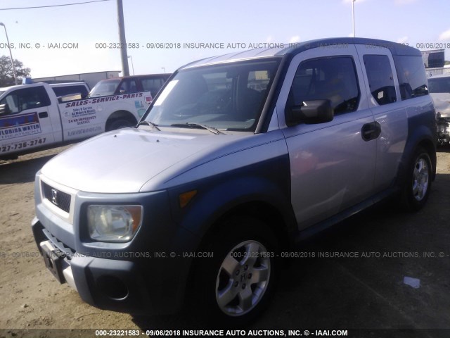 5J6YH186X5L015390 - 2005 HONDA ELEMENT EX SILVER photo 2