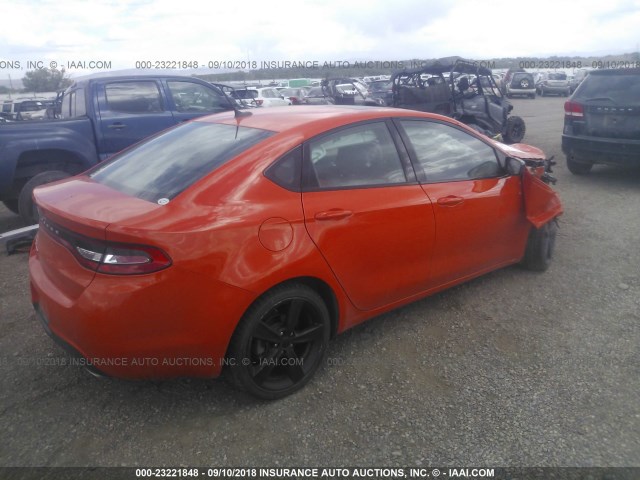 1C3CDFBB7FD414773 - 2015 DODGE DART SXT ORANGE photo 4