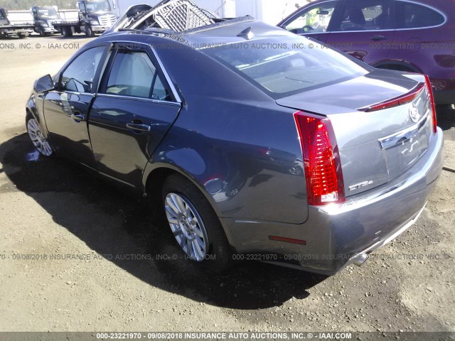 1G6DG5EY0B0143920 - 2011 CADILLAC CTS LUXURY COLLECTION GRAY photo 3