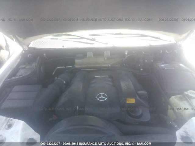 4JGAB54EX1A241914 - 2001 MERCEDES-BENZ ML 320 WHITE photo 10