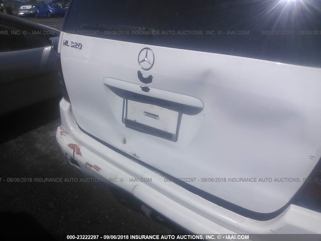 4JGAB54EX1A241914 - 2001 MERCEDES-BENZ ML 320 WHITE photo 6