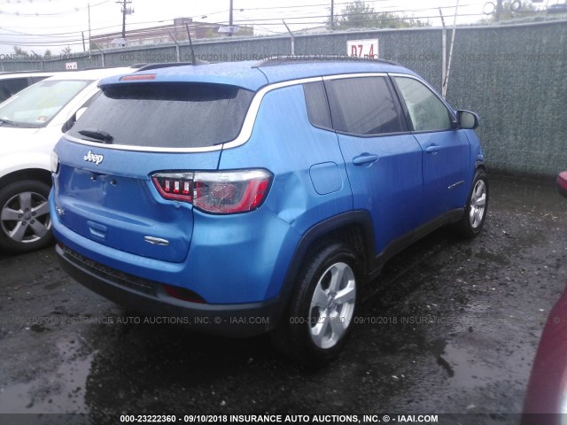 3C4NJDBB0JT103853 - 2018 JEEP COMPASS LATITUDE BLUE photo 4