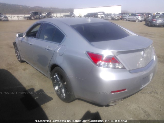 19UUA8F30DA018563 - 2013 ACURA TL SE SILVER photo 3