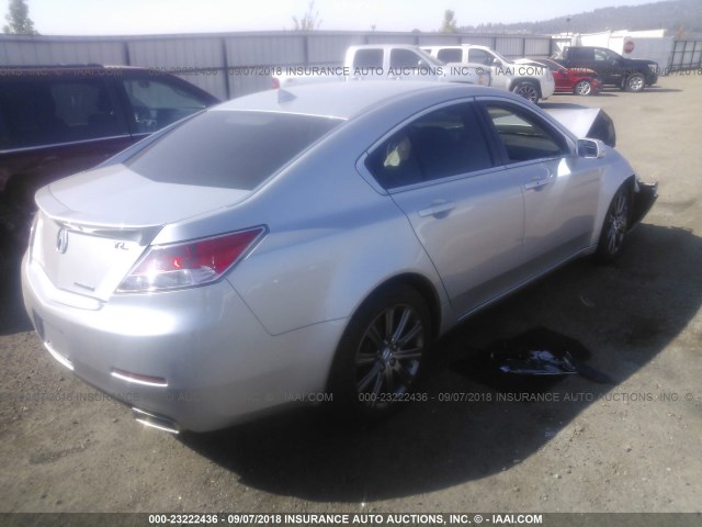 19UUA8F30DA018563 - 2013 ACURA TL SE SILVER photo 4