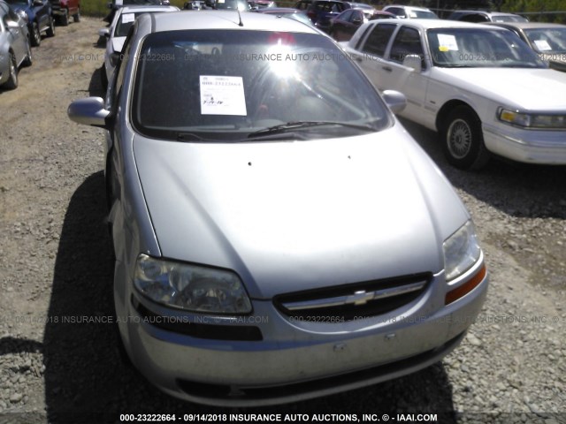 KL1TG62635B372822 - 2005 CHEVROLET AVEO LT SILVER photo 6