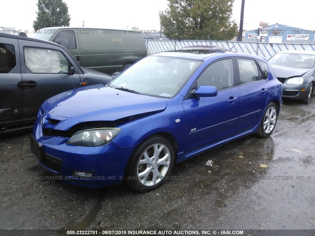 JM1BK343971664021 - 2007 MAZDA 3 HATCHBACK BLUE photo 2