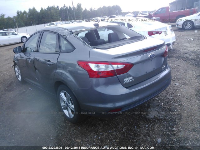 1FADP3F26EL177428 - 2014 FORD FOCUS SE GRAY photo 3