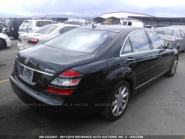 WDDNG86X98A202934 - 2008 MERCEDES-BENZ S 550 4MATIC BLACK photo 4