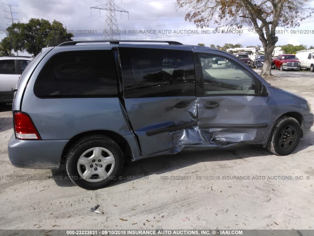 2FMZA516X5BA45923 - 2005 FORD FREESTAR SE BLUE photo 6