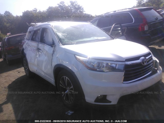 5TDJKRFH9GS311093 - 2016 TOYOTA HIGHLANDER XLE WHITE photo 1