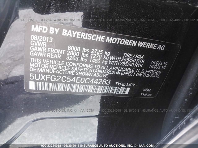 5UXFG2C54E0C44283 - 2014 BMW X6 XDRIVE35I PURPLE photo 9