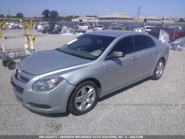 1G1ZB5E10BF213703 - 2011 CHEVROLET MALIBU LS SILVER photo 2