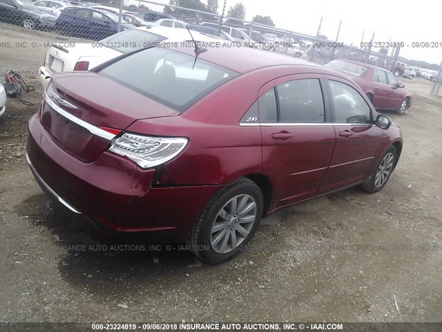 1C3BC1FG8BN552463 - 2011 CHRYSLER 200 RED photo 4