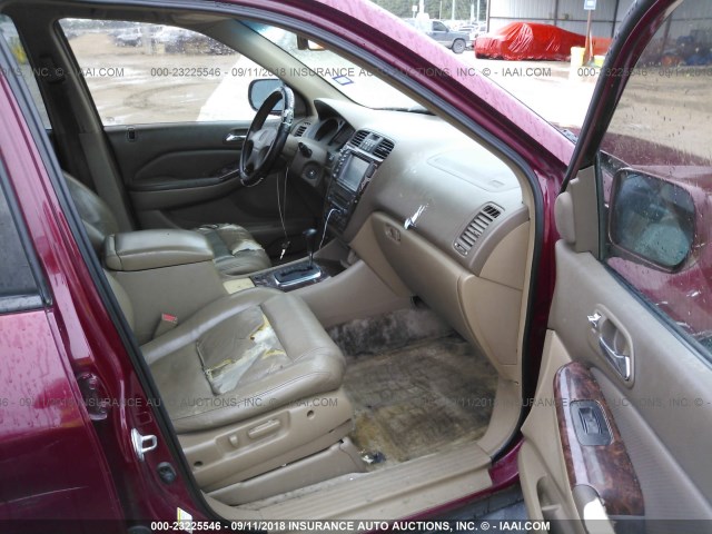 2HNYD18852H541948 - 2002 ACURA MDX TOURING MAROON photo 5