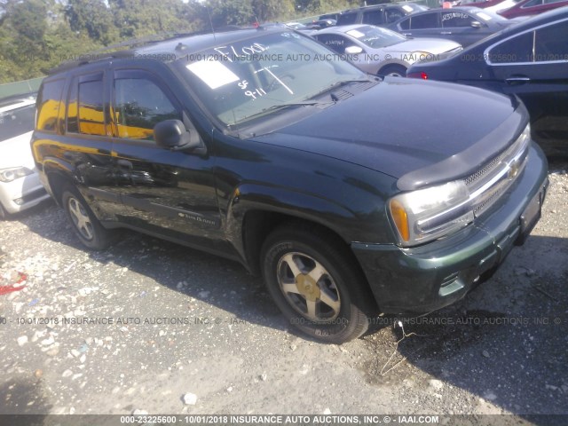 1GNDT13S242188808 - 2004 CHEVROLET TRAILBLAZER LS/LT GREEN photo 1