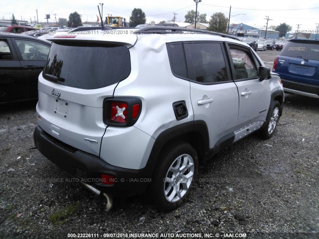 ZACCJABB5JPG84456 - 2018 JEEP RENEGADE LATITUDE SILVER photo 4