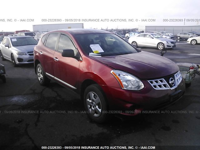 JN8AS5MV4DW116827 - 2013 NISSAN ROGUE S/SV RED photo 1