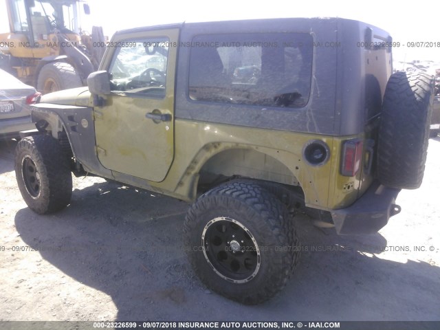 1J4FA54117L153285 - 2007 JEEP WRANGLER SAHARA GREEN photo 3