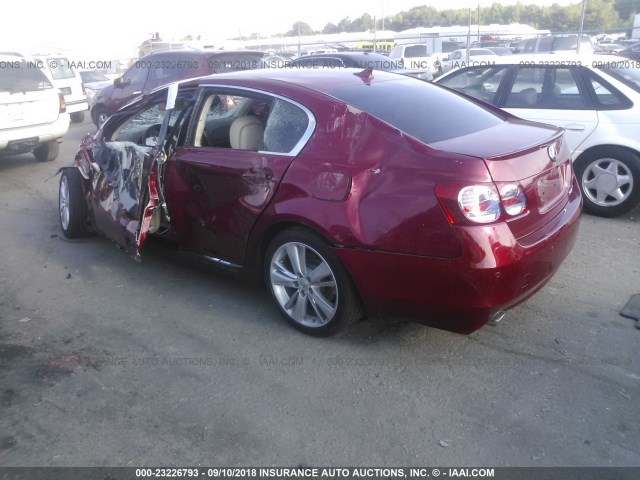 JTHBC1KS8B5023521 - 2011 LEXUS GS 450H RED photo 3