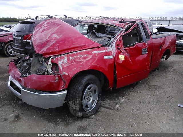 1FTRF12216KB75042 - 2006 FORD F150 RED photo 2