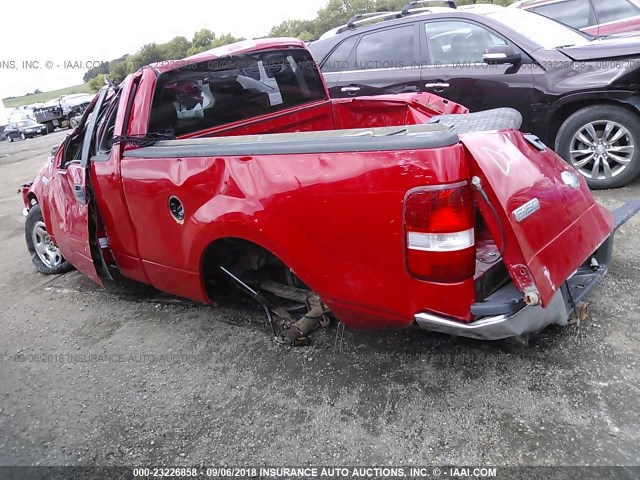 1FTRF12216KB75042 - 2006 FORD F150 RED photo 3