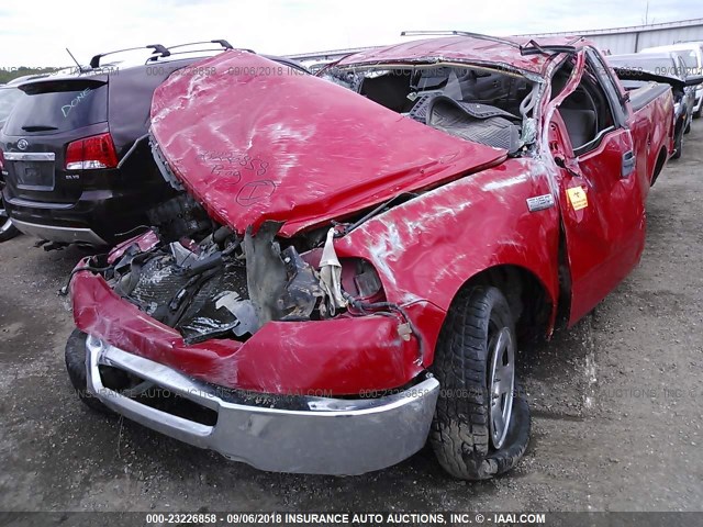 1FTRF12216KB75042 - 2006 FORD F150 RED photo 6