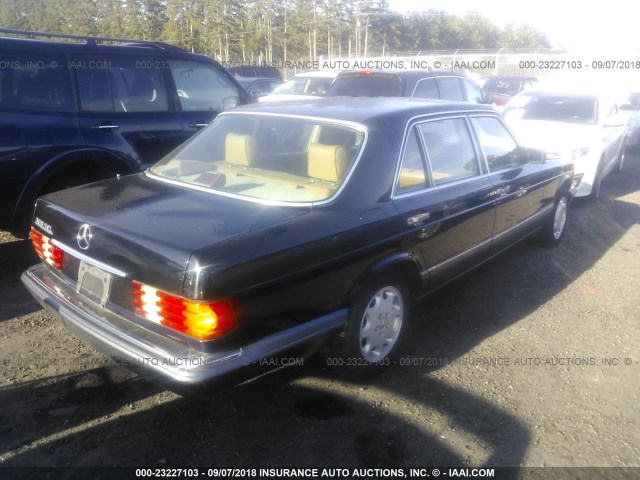 WDBCA25D8KA474890 - 1989 MERCEDES-BENZ 300 SEL BLACK photo 4