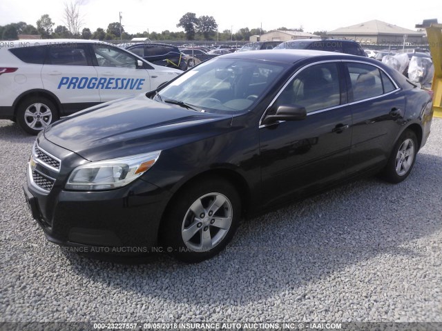 1G11B5SA0DF237102 - 2013 CHEVROLET MALIBU LS BLACK photo 2