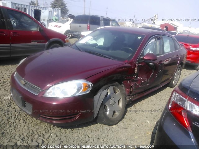 2G1WV58KX81351246 - 2008 CHEVROLET IMPALA 50TH ANNIVERSARY RED photo 2