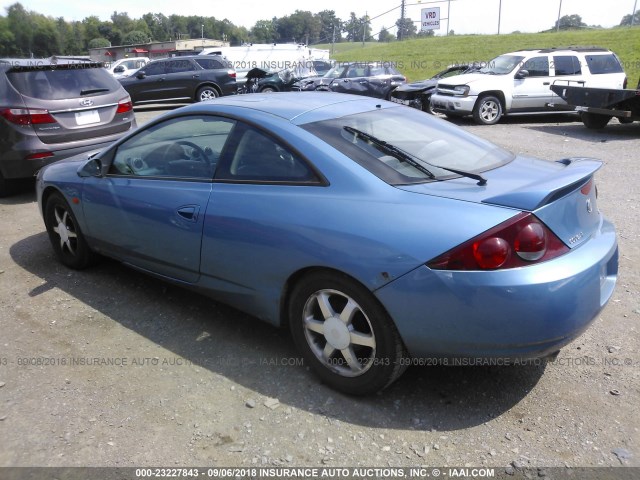 1ZWFT61L7Y5601863 - 2000 MERCURY COUGAR V6 BLUE photo 3