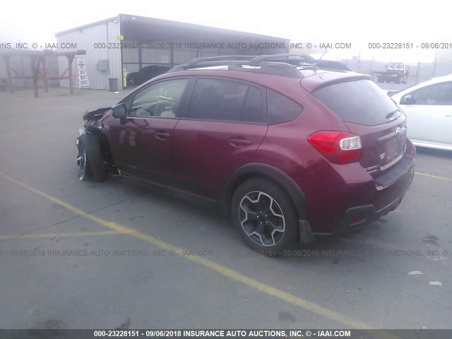 JF2GPAMC9F8229759 - 2015 SUBARU XV CROSSTREK 2.0 LIMITED MAROON photo 3