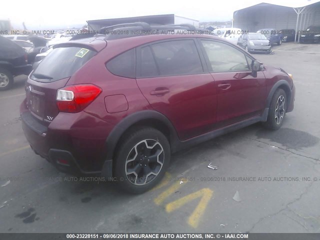 JF2GPAMC9F8229759 - 2015 SUBARU XV CROSSTREK 2.0 LIMITED MAROON photo 4