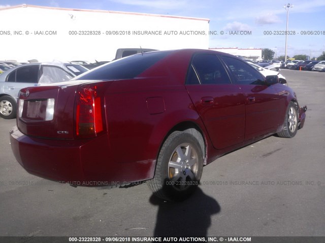 1G6DP567X50189605 - 2005 CADILLAC CTS HI FEATURE V6 BURGUNDY photo 4