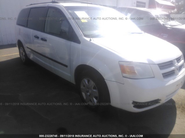 2D8HN44HX8R795976 - 2008 DODGE GRAND CARAVAN SE WHITE photo 1