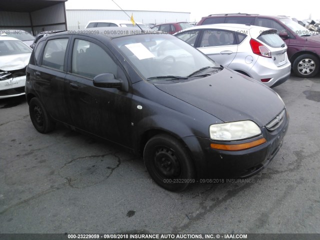 KL1TD66698B147375 - 2008 CHEVROLET AVEO LS BLACK photo 1