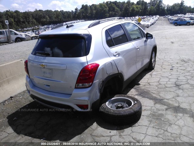 KL7CJLSB1HB220948 - 2017 CHEVROLET TRAX 1LT SILVER photo 4