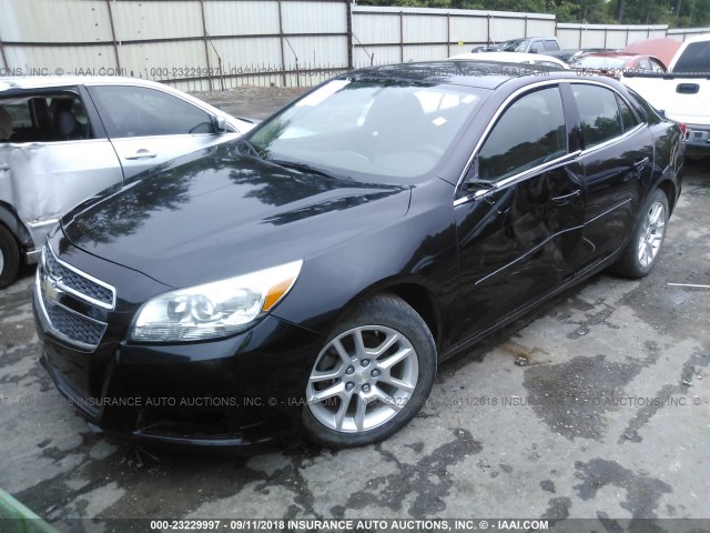 1G11C5SA6DF136501 - 2013 CHEVROLET MALIBU 1LT BLACK photo 2