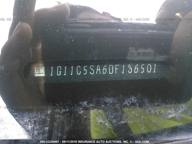 1G11C5SA6DF136501 - 2013 CHEVROLET MALIBU 1LT BLACK photo 9