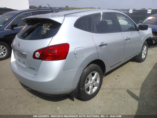 JN8AS5MT6DW550634 - 2013 NISSAN ROGUE S/SV SILVER photo 4