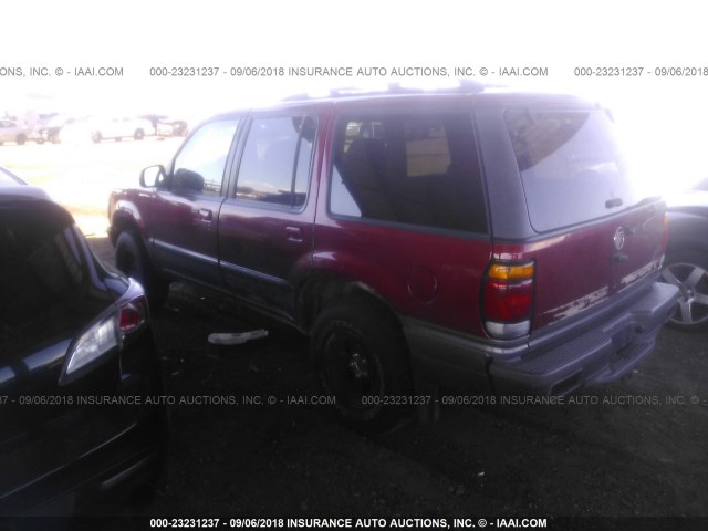 4M2DU55PXVUJ61104 - 1997 MERCURY MOUNTAINEER  MAROON photo 3