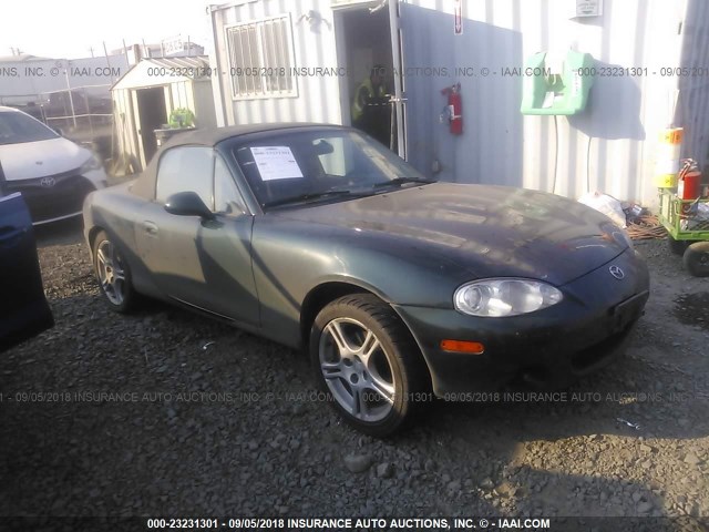 JM1NB353440406762 - 2004 MAZDA MX-5 MIATA LS GREEN photo 1