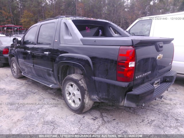 3GNEC12008G134957 - 2008 CHEVROLET AVALANCHE C1500 BLACK photo 3