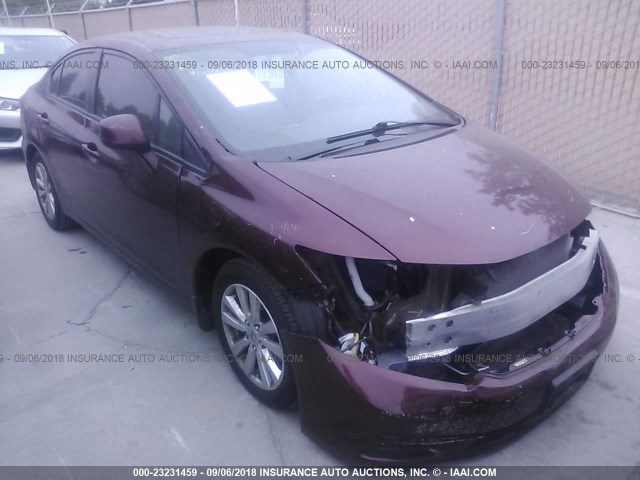 19XFB2F98CE340191 - 2012 HONDA CIVIC EXL Bordo foto 1