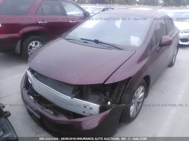 19XFB2F98CE340191 - 2012 HONDA CIVIC EXL Bordo foto 2