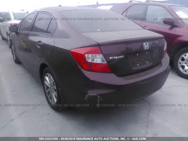 19XFB2F98CE340191 - 2012 HONDA CIVIC EXL Bordo foto 3