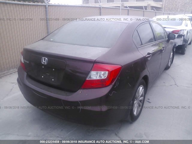 19XFB2F98CE340191 - 2012 HONDA CIVIC EXL Bordo foto 4