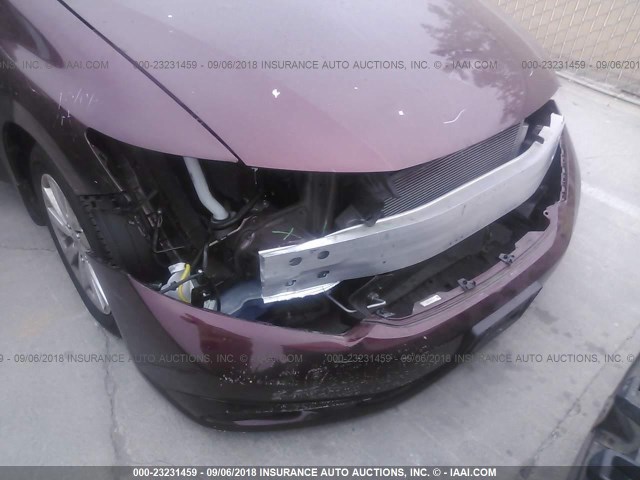 19XFB2F98CE340191 - 2012 HONDA CIVIC EXL Bordo foto 6